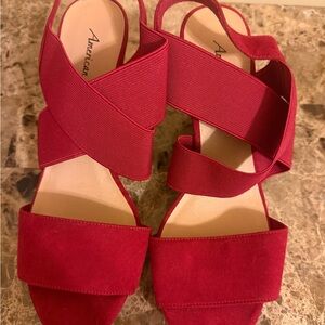 American Eagle Outfitters Red Women's crisscrossed Sandals NWOT!